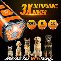 Dog Bark Deterrent Device, 3X Ultrasonic Anti Barking Devices – Essentials for Dogs - Orange - image 2