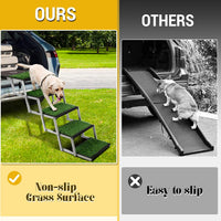 Foldable Dog Stairs for Car - Grass 5 Steps - image 4