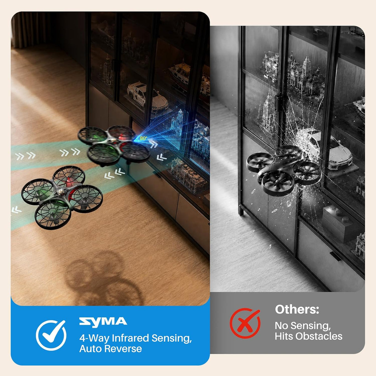 SYMA X100 Indoor Drone for Kids 8-12, Obstacle Avoidance - image 3