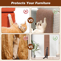 FHTONGE 71x15.8" Thickened Cat Wall Climbing Carpet with 16 Fixed - Coffee Brown / 71x15.8"(180x40cm) - image 4