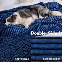 Pet Blankets for Cats, Waterproof Cat Blanket Washable - Night Blue / 30"x40" - image 3