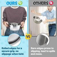 2Pcs 1.3 Gallons Food Grade Stainless Steel Large Dog Bowls – Essentials for Dogs - 0.5 Gallons - image 2