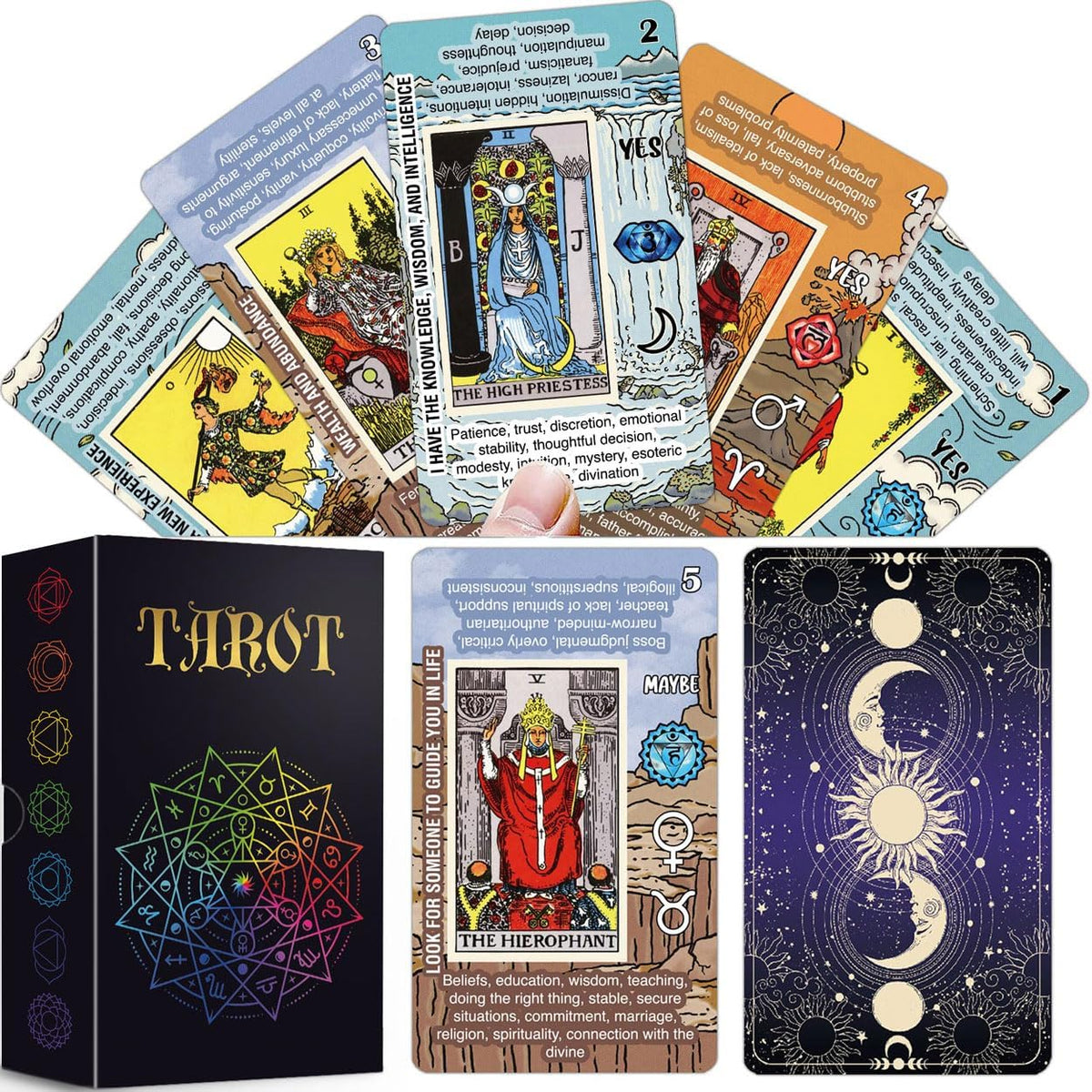 Tarot Cards for Beginners, 78 Cards with Meanings on Them – Fun for Kids & Family - image 3