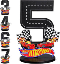 MiniInflat Race Car 5th Birthday Number Sign Centerpiece Race Car - 5th