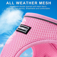 Dog Harness with Leash Set, Step-in Adjustable Puppy Pet Vest - Pink / XXS(Chest:10"-12") - image 2