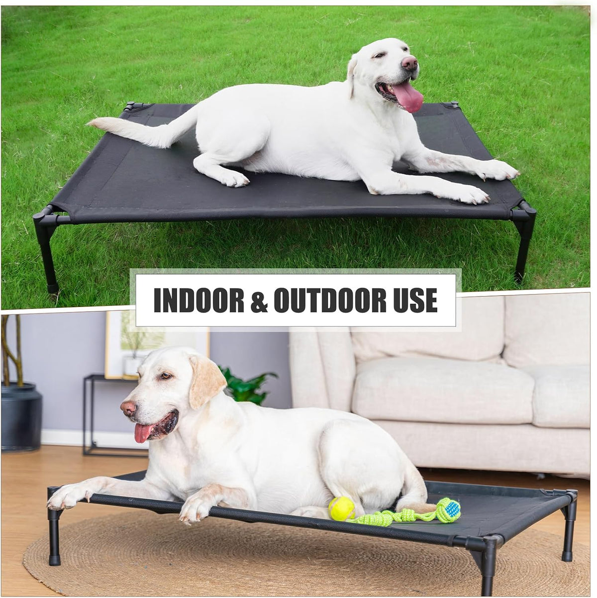 Garnpet Elevated Dog Bed for Large Dogs - Brown / Large - image 4