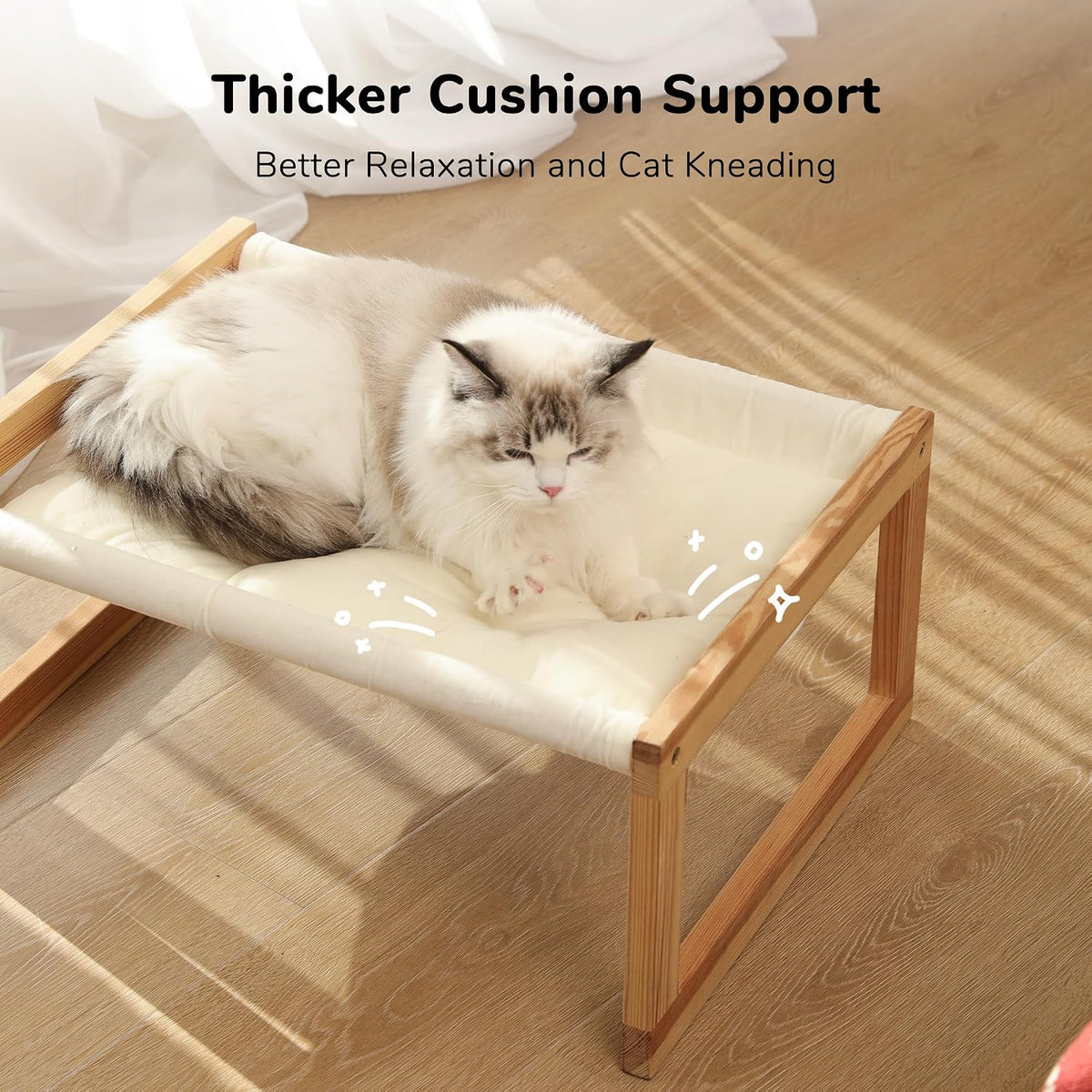 FUKUMARU Large Cat Hammock - White - image 3