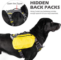 Fida Dog Harness, No-Pull Pet Vest with Saddle Bags Backpack - X-Large (Neck:20"-29";Chest:31"-39") / Black - image 2