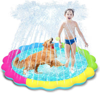 Raxurt Non-Slip Splash Pad for Kids and Dog - Colorful / 59in