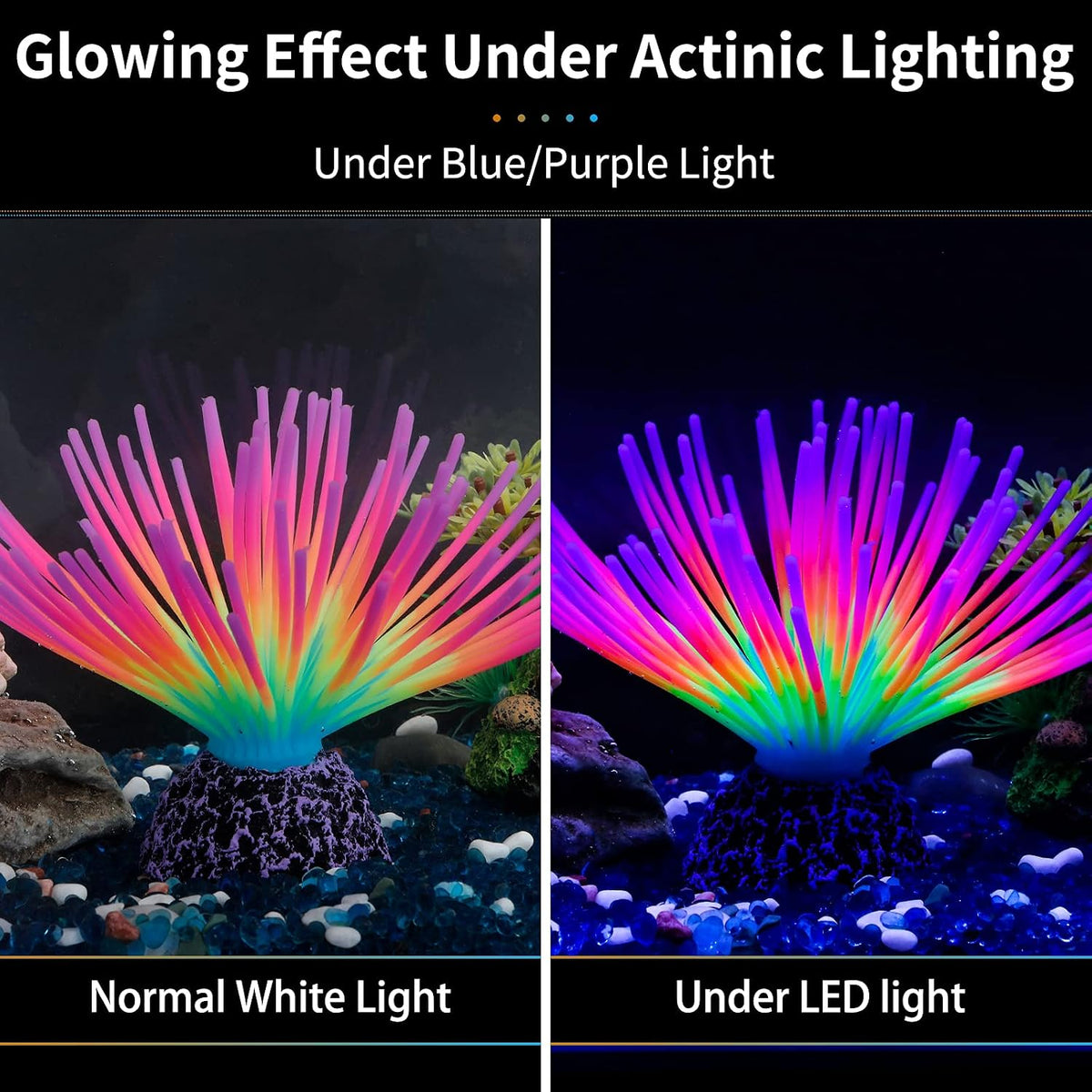 Uniclife Aquarium Imitative Rainbow Sea Urchin Ball Artificial - Rainbow Sea Urchin - image 3