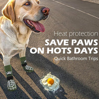 EXPAWLORER Anti Slip Dog Socks to Prevent Licking Paws, Shoes for Hot Pavement, Dog Booties for Small Medium Large Senior Dogs, Traction Control Boots & Paw Protectors for Hardwood Floors ArmyGreen