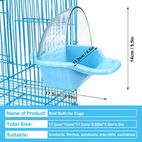 Bird Bath Box Hanging Birdbath Toy Parakeet Caged Bathing Tubs – Essentials for Birds - image 2