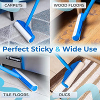 PetLovers Large Lint Roller with 3 Refills – 360 Total Sheets for Tackling Pet Hair, Extra Large Floor and Carpet Roller for Homes with Pets, Perfect for Floors, Furniture, and Loving Pet Owners