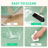 Cat Litter Mat,47" x 35" Extra Large Silicone Waterproof Litter Trapping Mat for Scatter Control - 40" x 28" / Green - image 4