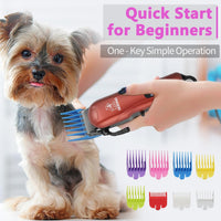 Dog Clippers Grooming Kit with Paw Trimmer - Red - image 4