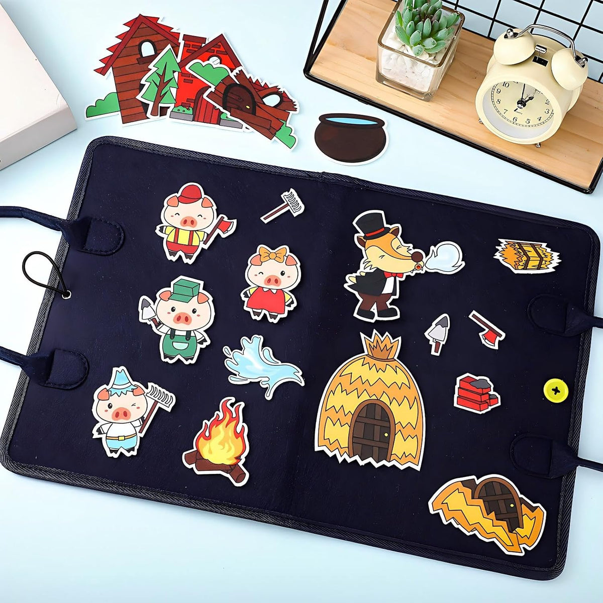 Windkream felt story pieces with fairy tale characters, animals and scene cutouts for flannel board - view 5