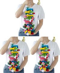 Deloky Bird Block Knots Tearing Toy - 19.7 x 5.6 inches (Pack of 3)