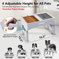 UPSKY 2-in-1 Elevated Dog Bowls Set with 4 Height Adjustable Stand - E-3-in-1 (White) - image 2