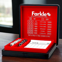 Luck Lab Farkle Dice Tray and Storage Case, Grey and Turquoise - Black and Red - image 3