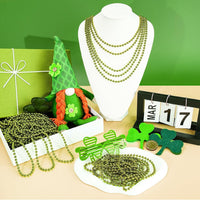 SHAOQINLIN 12 PCS Gold Bead Necklace - Light Green - image 3