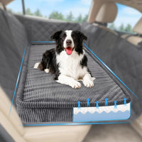 Dog Car Bed, Non-Slip Backseat Extender Pet Mat 50"x24.6"x2" – Essentials for Dogs - Medium (50"L×24.6"W×4"H) / Dark Gray