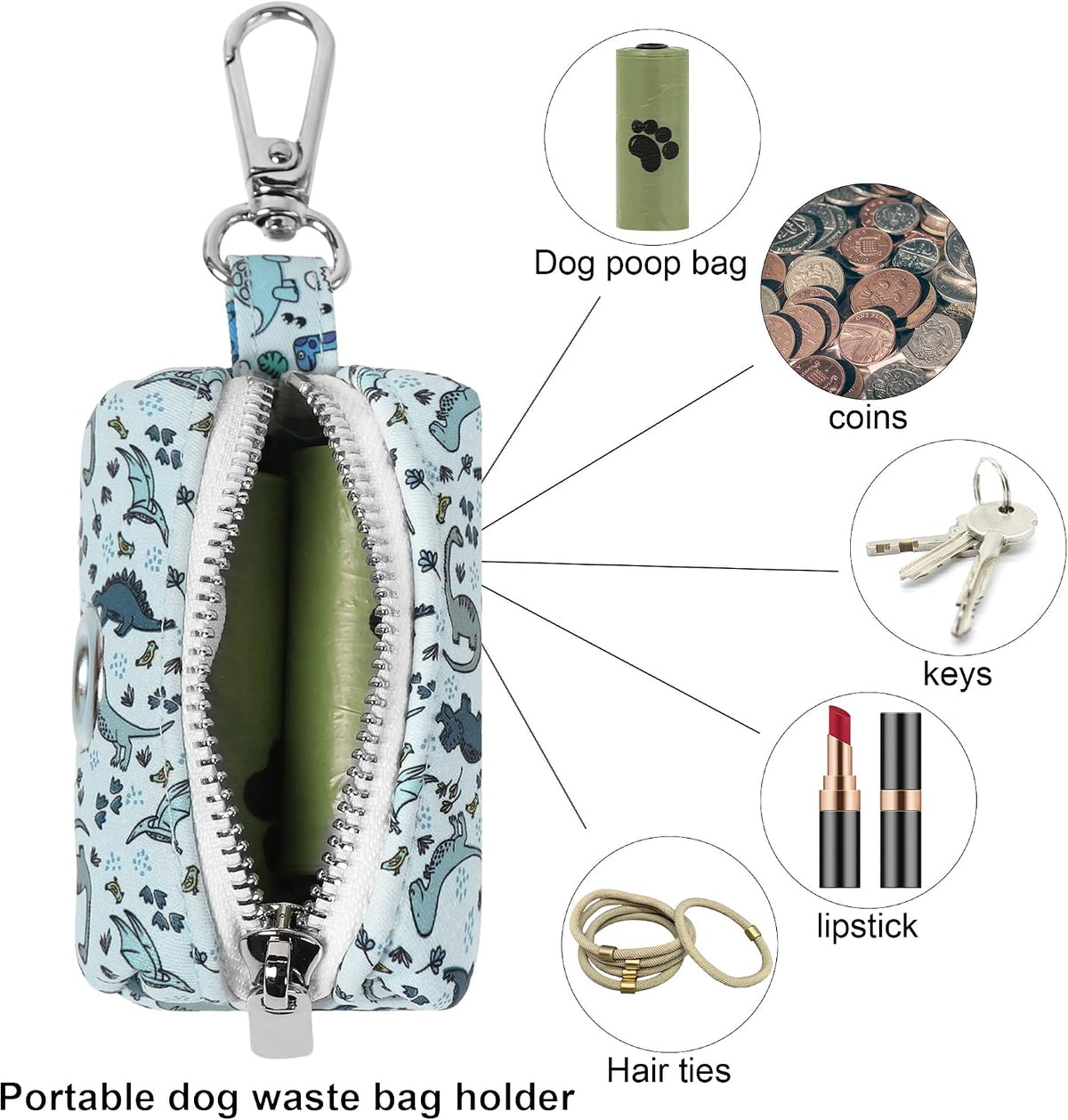 ARING PET Dog Waste Bag Dispenser - 1 Count (Pack of 1) / Dinosaur Blue - image 3
