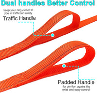 10FT Dog Leash with Traffic Handle Reflective Large Medium Dogs – Essentials for Dogs - 10ft x 1 in / orange - image 2