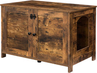 HOOBRO Litter Box Enclosure - Rustic Brown / 31" L x 17.5" W x 19.7" H
