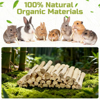 2.2Lb/1000g Natural Sweet Bamboo Chew Toys for Rabbit Chew Sticks – Essentials for Small Pets - 2.2lb(1000g) - image 3