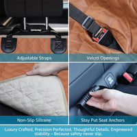 Lassie Dog Car Seat Covers for Back Seat with 2 Seat Belts - Brown / Truck - image 3