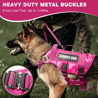 WINSEE Tactical Dog Harness with Dog Leash - X-Large / Camo Pink - image 3