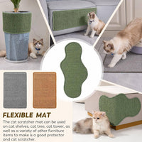 Sisal Cat Scratcher Mat with Sticky Tapes - Green / 23.6" x 11.8" (1-Pack) - image 3