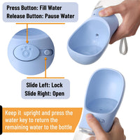 Mr. Pen, Portable Dog Water Bottle - Blue - image 2