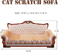 Scratching Sofa, Couch Shaped Thick Scratching Cardboard, Lounge Bed for Indoor Rest&Play, Sofa Scratcher Pad (Silver, 27.6" L X 12.4" W X 11.8" H)