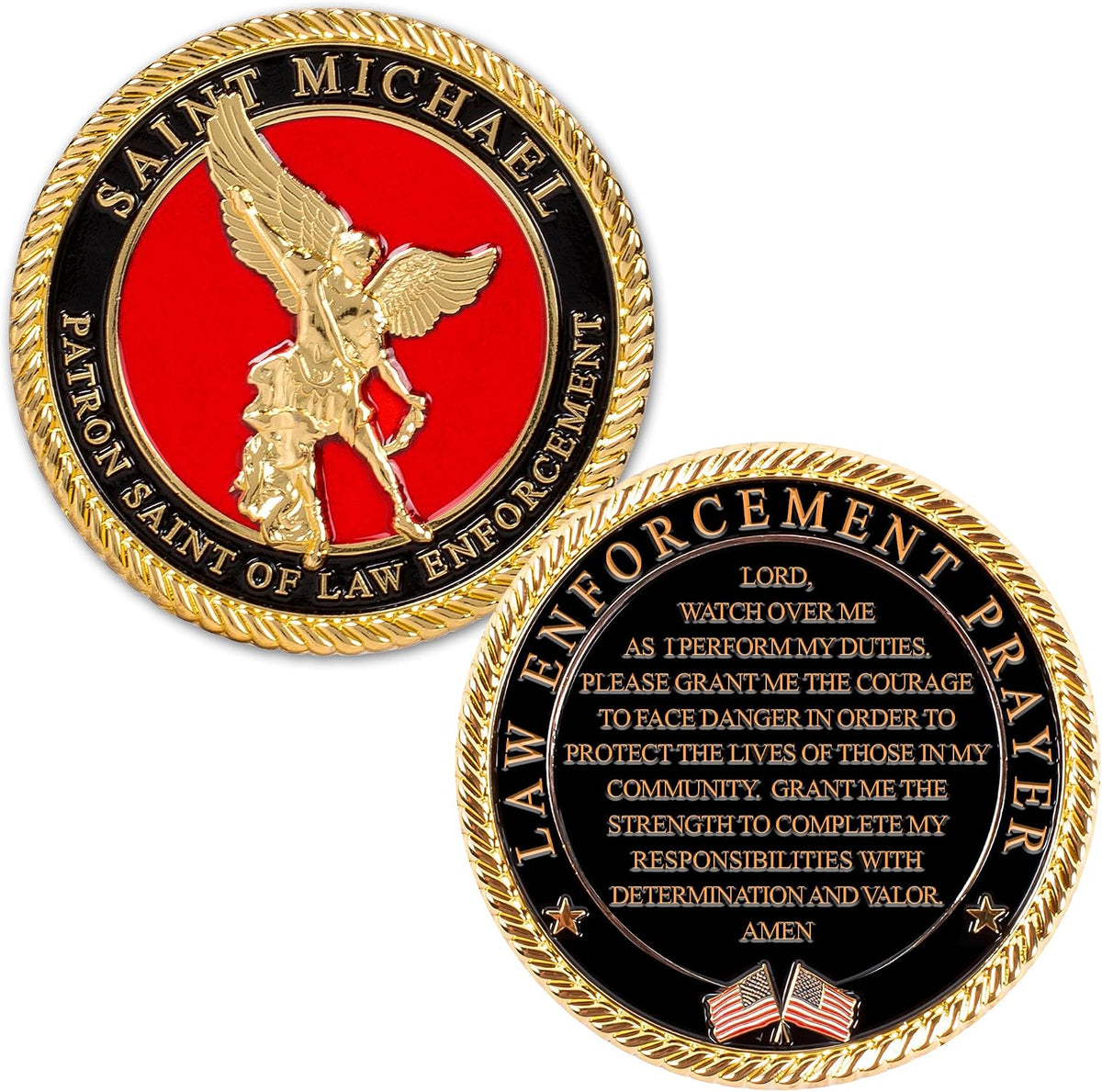 Military Gift Shop Air Force Armed Forces Prayer Coin - St-michael