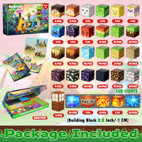 GraceDuck 300 PCS Magnetic Blocks, Magnetic Building Blocks - 300pcs Led Glowing Volcano - image 2