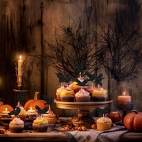 Gyufise black glitter Halloween happy birthday cake topper with half moon, house, pumpkin, ghost and - view 34