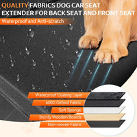 Car Seat Extender for Dogs - Black-M-19 x 11x 13.3 in-(up to 180LBS) - image 3