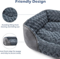 Rectangle Washable Orthopedic Dog Bed for Small - M(25"x 21"x 8") / Grey - image 2