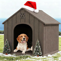 Fancyango Large Dog House for Medium to Large Dogs - Light Grey / 36.2" L × 38" W × 38" H - image 2