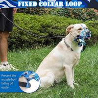 BARKLESS Dog Muzzle, Silicone Basket Muzzle for Small Medium Large Dogs, Soft Cage Mouth Cover Prevent Biting Chewing, Allow Drinking Panting, Suitable for German Shepherd