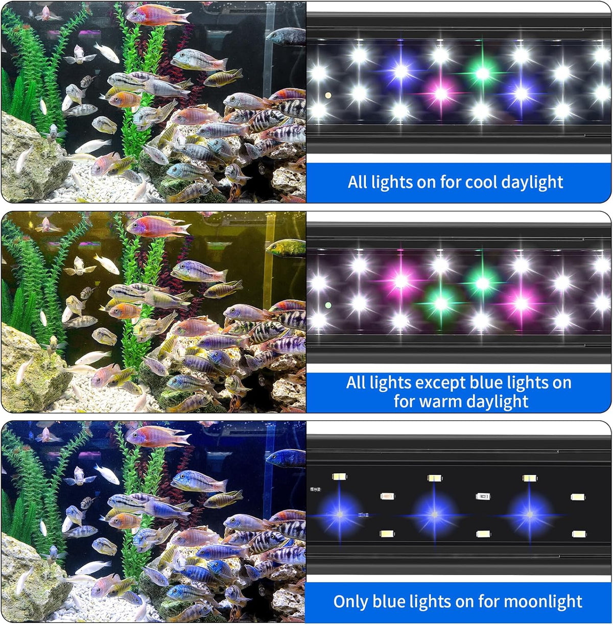 AQUANEAT LED Aquarium Light for 12 Inch Fish Tank - 11"-14" - image 4