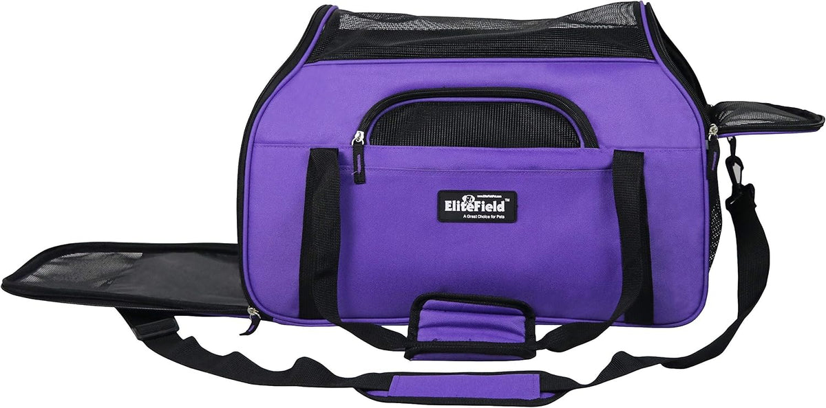 EliteField Soft-Sided Pet Carrier for Cats & Small Dogs – Essentials for Dogs - 21.0"L x 12.0"W x 13.0"H / Purple - image 2