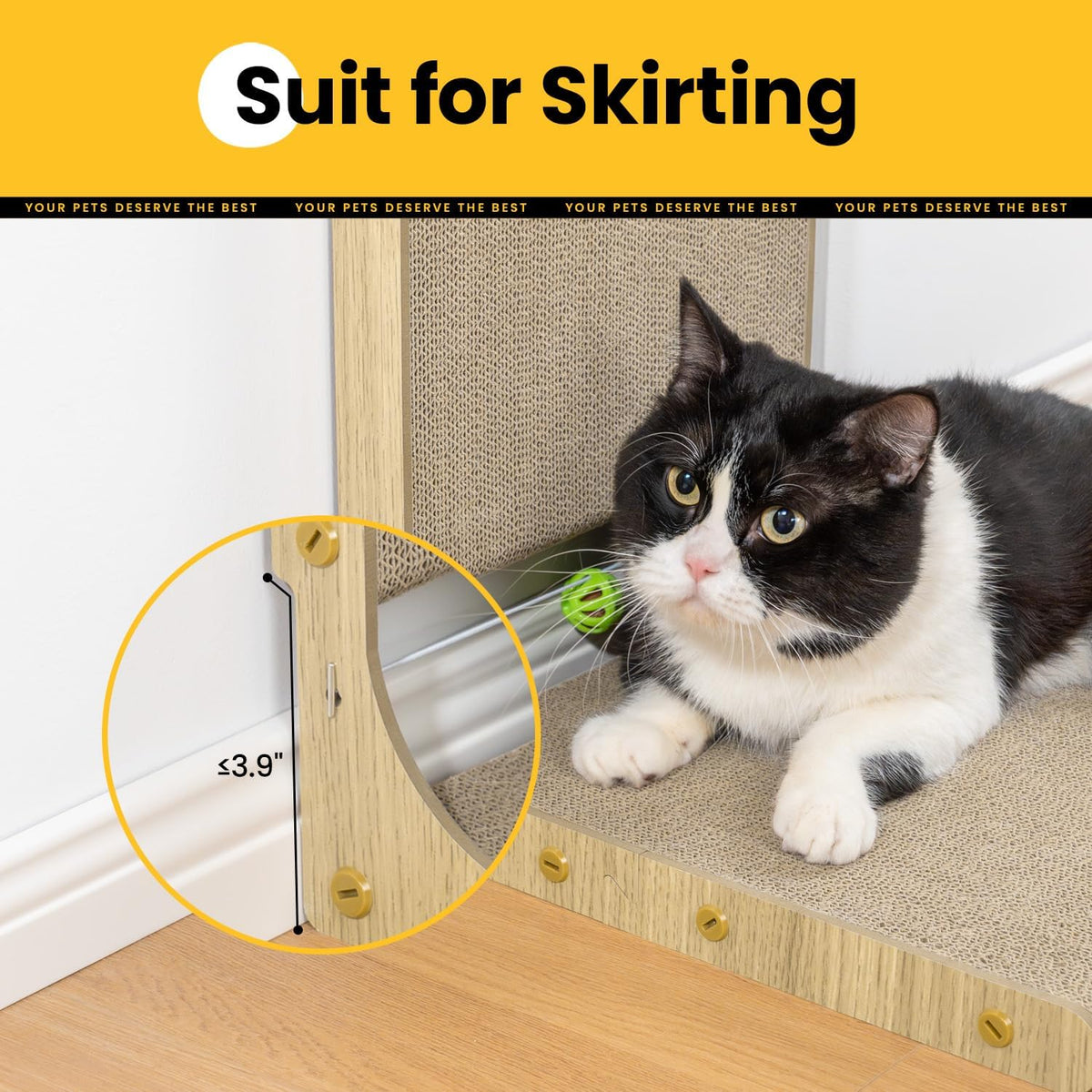 Conlun Cardboard L Shape Cat Scratcher 22" – Essentials for Cats - 26"(2 Pack) - image 4