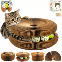 Kitty Kurls Magic Organ Cardboard Cat Scratcher Toy with 2 Balls