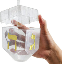 The Dreidel Company jumbo 6.5 inch transparent fillable Hanukkah dreidel - view 4
