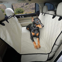 4Knines Heavy-Duty Rear Seat Cover for Dogs - Regular / Tan