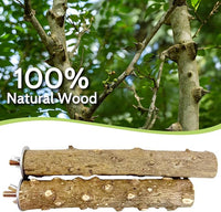 BNOSDM Natural Wood Bird Ladder Perch 6Pcs Parrot Stand Branches Climbing Chewing Stick Parakeet Swing Toys Cage Accessories Paw Grinding Fork Sets for Lovebirds Cockatiels Conure Budgies