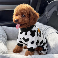 Cow Dog Sweater, Dog Winter Clothes for Small Medium Dogs Girl Boy Fleece Pet Pajamas for Winter - Cow / Medium(Weight:7-11lb, Chest:15-16.9") - image 3