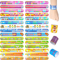 LovesTown Slap Bracelets for Kids - Bible